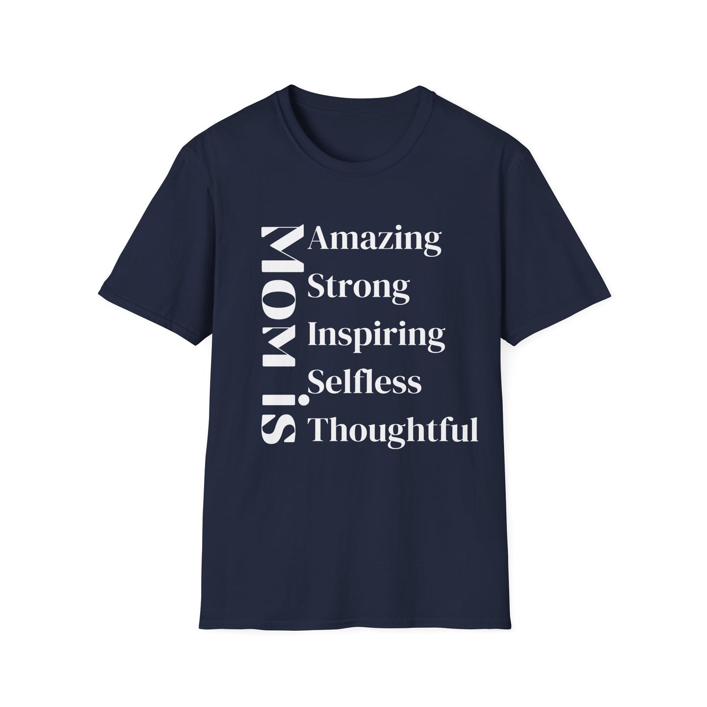 Mom Is Amazing Strong Inspiring t-shirt in navy blue - unique gift for mom from TeeKin